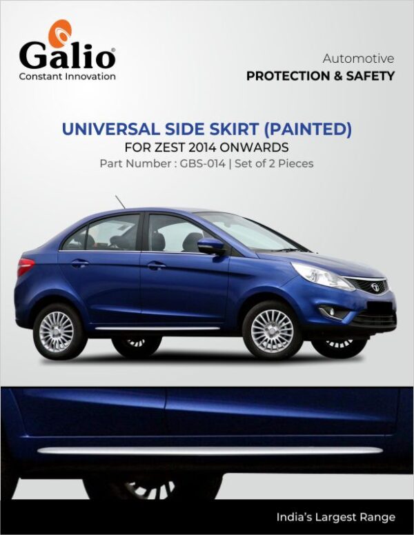 TATA ZEST (2014 ONWARDS) UNIVERSAL SIDE SKIRT (PAINTED) SET OF 2 PCS
