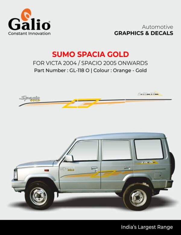 TELCO/TATA MOTORS VICTA (2004 ONWARDS) BODY GRAPHICS - SUMO SPACIA GOLD SET OF 1 PC