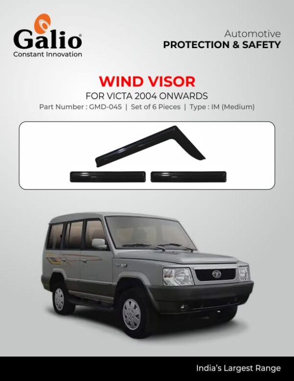 TELCO/TATA MOTORS VICTA (2004 ONWARDS) WIND VISOR - IM (MEDIUM) SET OF 4 PCS