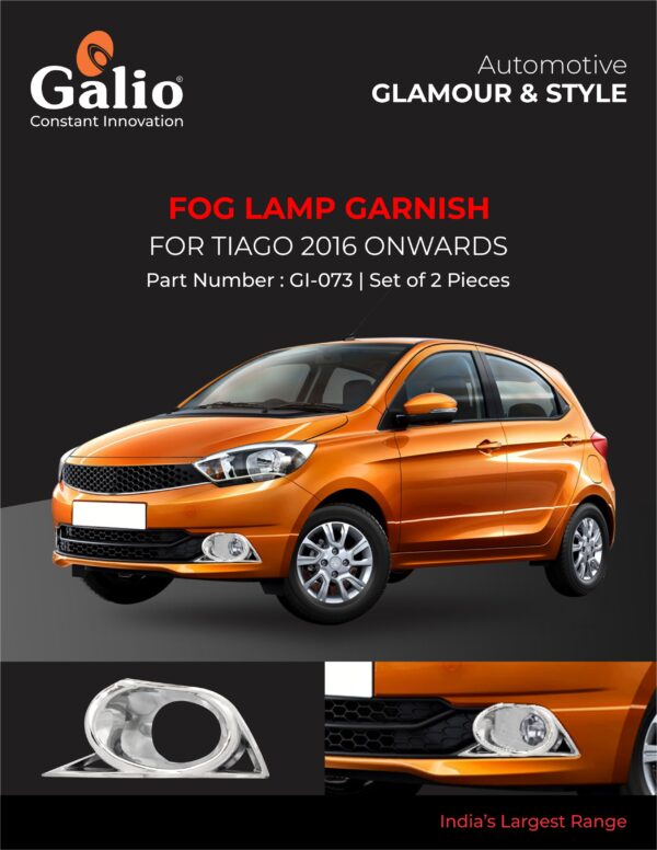 TELCO/TATA MOTORS TIAGO (2016 ONWARDS) FOG LAMP GARNISH SET OF 2 PCS