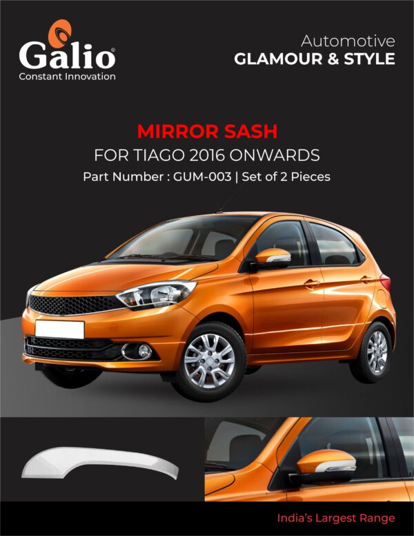 TELCO/TATA MOTORS TIAGO (2016 ONWARDS) MIRROR SASH SET OF 2 PCS