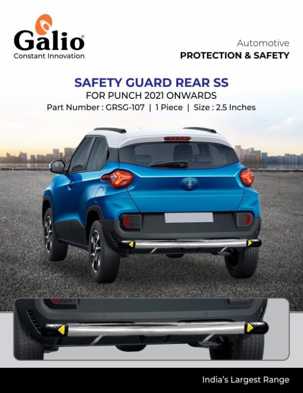 TELCO TATA PUNCH (2021 ONWARDS) SAFETY GUARD REAR SS (2.5 INCHES) 1 PC