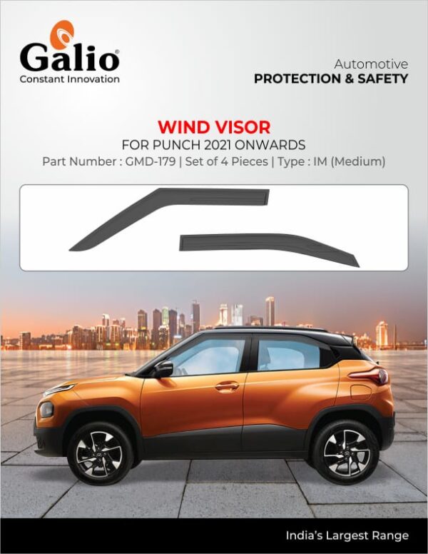 TELCO TATA PUNCH (2021 ONWARDS) WIND VISOR – IM (MEDIUM) SET OF 4 PCS