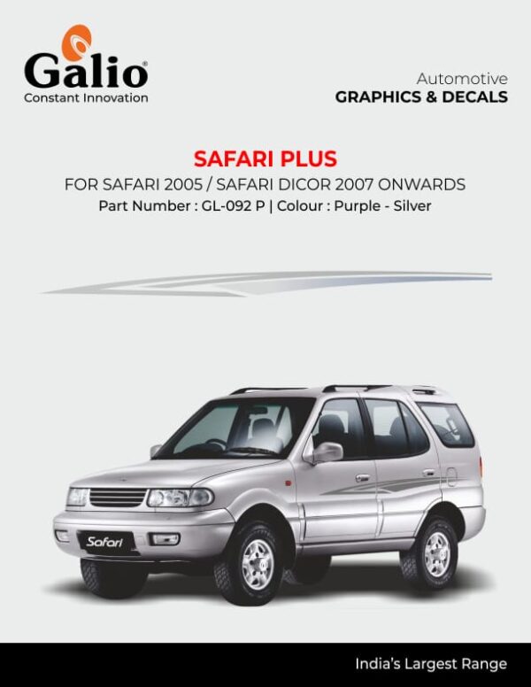 TELCO TATA SAFARI (2005 ONWARDS) BODY GRAPHICS – SAFARI PLUS 1 SET