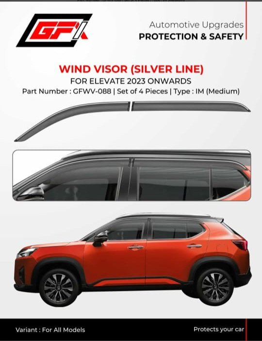 HONDA ELEVATE 2023+ WIND VISOR SILVER LINE – PREMIUM RAIN GUARDS