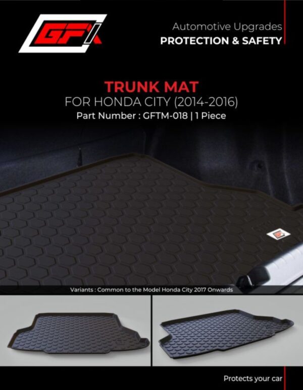 Trunk Mat for Honda City 2014 to 2016 | Trunk Mat | Premium Quality