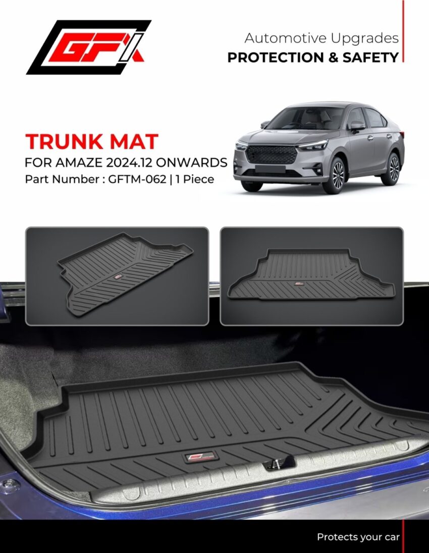 GFX Trunk Mat for Honda Amaze 2024.12 Onwards – Premium Boot Protection