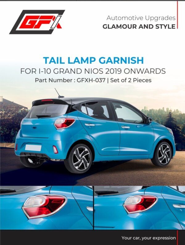 Hyundai Grand i10 Nios Tail Lamp Garnish Chrome – 2019 Onwards