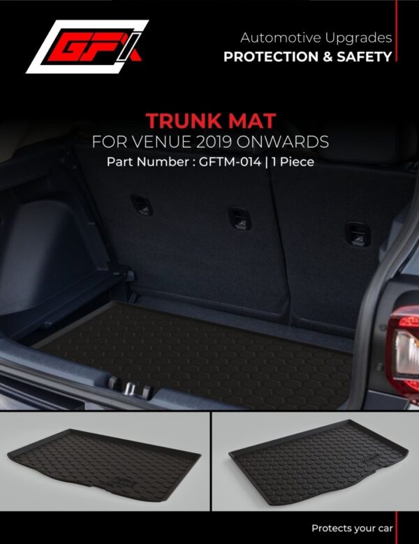 Hyundai Venue 2019+ Trunk Mat | Trunk Mat | 1 Piece | Part GFTM-014