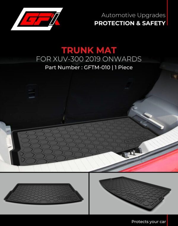 GFX Premium Trunk Mat for Mahindra XUV 300 (2019-Present) | Custom Fit, Waterproof All-Weather Boot Liner