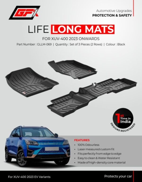 Premium GFX Silver Line Wind Visor for Mahindra XUV500 (2015-2017) | Set of 6 Rain Guards