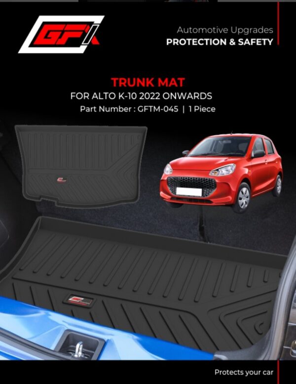 Premium GFX Trunk Mat for Maruti Suzuki Alto K10 (2022 Onwards) | Custom Fit Waterproof Boot Mat
